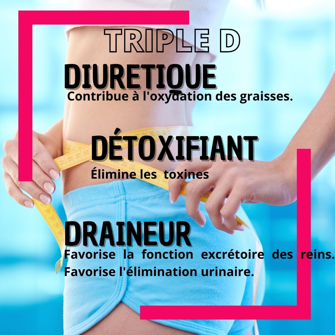 Detox Minceur Puissant et Rapide - Diurétique Draineur - Effet Coupe Faim -  Complexe Naturel de 9 Plantes - Contre la Rétention d'Eau & Favorise