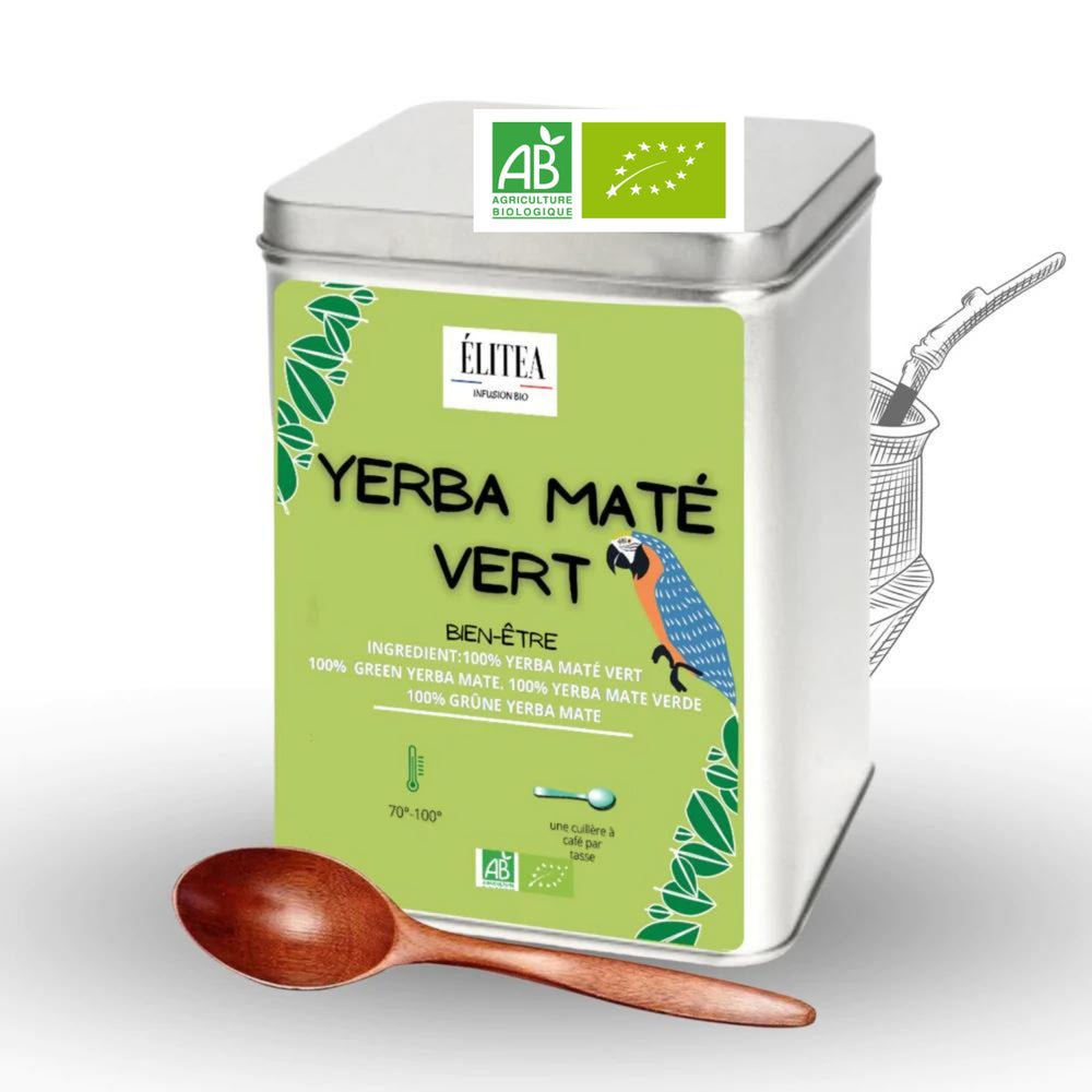 Élitea YERBA MATÉ BIO Vert Du Brésil Pure 200g+ une cuillère